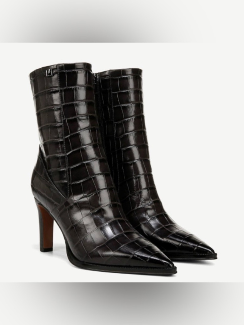 Franco Sarto Appia Bootie Croc Print Leather